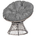 360° Swivel Rattan Moon Bowl Chair with Padded Cushion in Grey - Little and Giant Explorers Outsunny