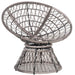 360° Swivel Rattan Moon Bowl Chair with Padded Cushion in Grey - Little and Giant Explorers Outsunny