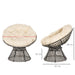 360° Swivel Rattan Moon Bowl Chair with Padded Cushion - Little and Giant Explorers Outsunny