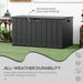 366L Outdoor Storage Box – Black Double-Wall Plastic | Hydraulic Lid OUTSUNNY - Little and Giant Explorers Outsunny