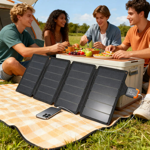 36W Foldable Solar Panel Charger | Fast-Charging IP67 Waterproof - Type-C and USB-A Outputs HOMCOM - Little and Giant Explorers
