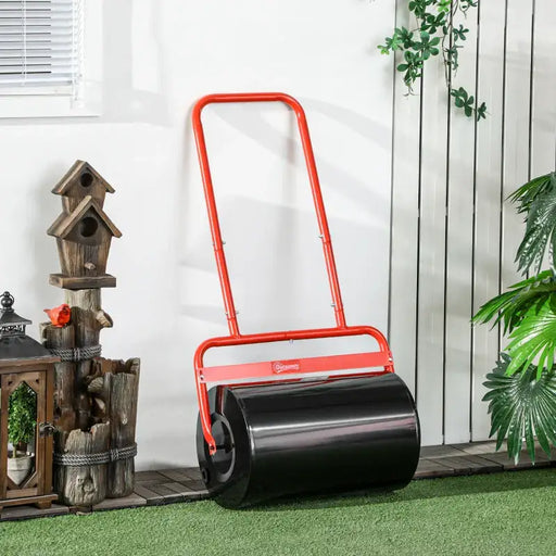 38L Steel Lawn Roller – Water or Sand Fill | 62kg Max Weight - U-Shaped Handle OUTSUNNY - Little and Giant Explorers Outsunny