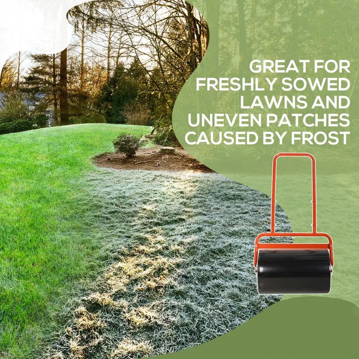 38L Steel Lawn Roller – Water or Sand Fill | 62kg Max Weight - U-Shaped Handle OUTSUNNY - Little and Giant Explorers Outsunny