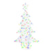 3D Acrylic Christmas Tree Decoration – Multicolour LED Lights | USB Powered VIDAXL - Little and Giant Explorers vidaXL