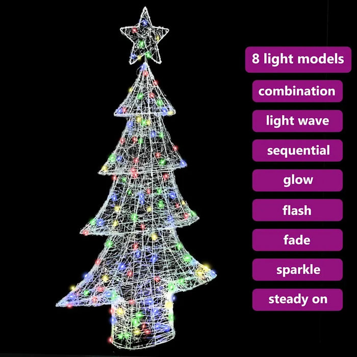 3D Acrylic Christmas Tree Decoration – Multicolour LED Lights | USB Powered VIDAXL - Little and Giant Explorers vidaXL