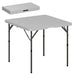 3FT Adjustable Height Heavy Duty Folding Camping Table in Grey - Little and Giant Explorers Outsunny