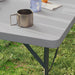 3FT Adjustable Height Heavy Duty Folding Camping Table in Grey - Little and Giant Explorers Outsunny