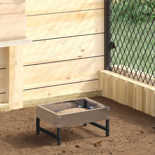 3kg Large Chicken Feeder – Modern Silver Finish | Galvanised Steel Poultry Feeder VIDAXL - Little and Giant Explorers