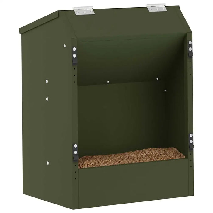 3kg Metal Rabbit Feeder – Olive Green | Cold-Rolled Steel Feeder with Drainage Holes VIDAXL - Little and Giant Explorers