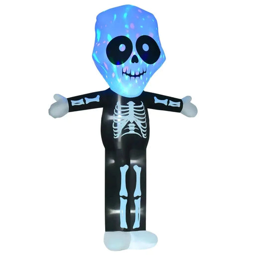 3m Halloween Inflatable Skeleton Ghost with LEDs - Little and Giant Explorers HOMCOM