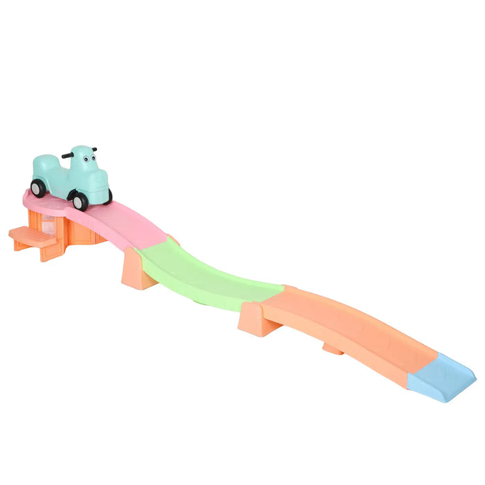3m Long Kids Roller Coaster Ride-On Track – Multicoloured | Sliding Car with Guardrails AIYAPLAY - Little and Giant Explorers AIYAPLAY