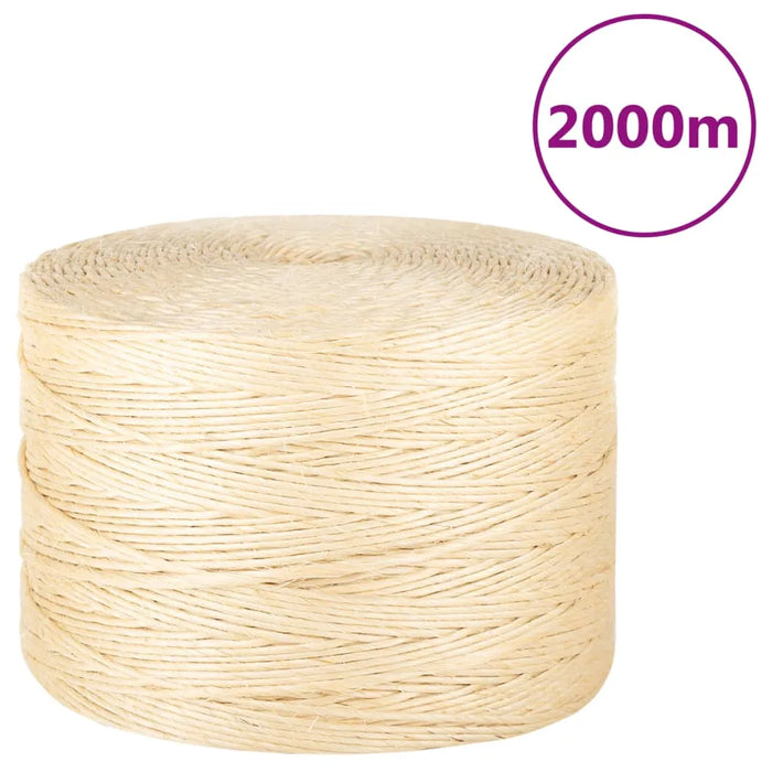 3mm Rope 100% Sisal 2000m - Little and Giant Explorers vidaXL