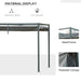 Metal Outdoor Pergola with Retractable Roof in Grey (3 x 2m) - Little and Giant Explorers Outsunny