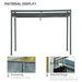 Metal Outdoor Pergola with Retractable Roof in Grey (3 x 2m) - Little and Giant Explorers Outsunny