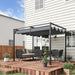 Metal Outdoor Pergola with Retractable Roof in Grey (3 x 2m) - Little and Giant Explorers Outsunny