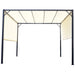 Metal Retractable Pergola Canopy in Cream White (3 x 3 x 2.3m) - Little and Giant Explorers Outsunny