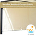 Metal Retractable Pergola Canopy in Cream White (3 x 3 x 2.3m) - Little and Giant Explorers Outsunny