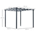 3x3m Metal Grid-Top Pergola – Freestanding Garden Frame for Climbing Plants and Hanging Baskets | OUTSUNNY - Little and Giant Explorers Outsunny