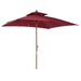 3x3m Pagoda-Style Bamboo Garden Parasol – Wine Red | Double-Tier Canopy OUTSUNNY - Little and Giant Explorers Outsunny