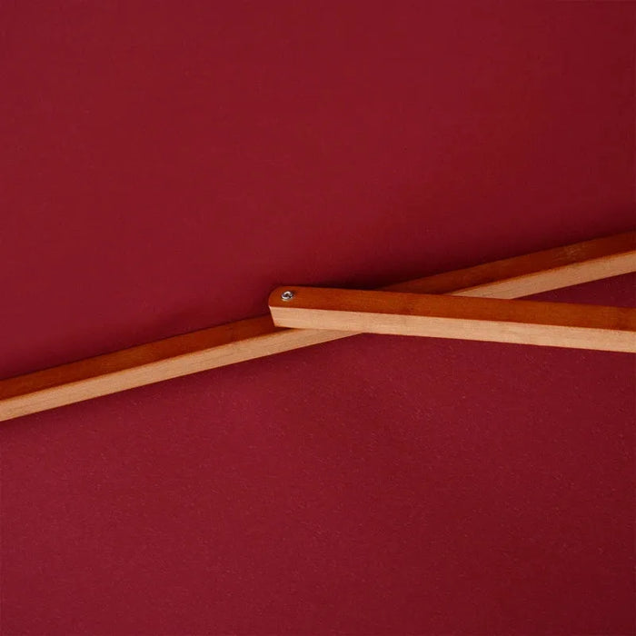 3x3m Pagoda-Style Bamboo Garden Parasol – Wine Red | Double-Tier Canopy OUTSUNNY - Little and Giant Explorers Outsunny