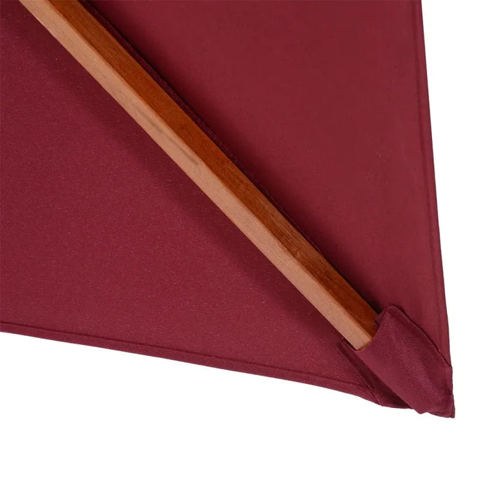 3x3m Pagoda-Style Bamboo Garden Parasol – Wine Red | Double-Tier Canopy OUTSUNNY - Little and Giant Explorers Outsunny