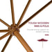 3x3m Pagoda-Style Bamboo Garden Parasol – Wine Red | Double-Tier Canopy OUTSUNNY - Little and Giant Explorers Outsunny