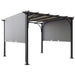 3x3m Sliding Pergola – Grey and Black | Metal Garden Shelter - Retractable Canopy OUTSUNNY - Little and Giant Explorers Outsunny