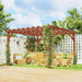 Wooden Pergola Kit with Stable Structure for Climbing Vines - Little and Giant Explorers Outsunny