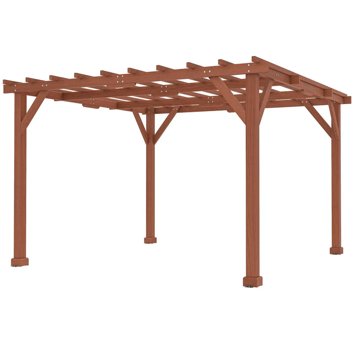 Wooden Pergola Kit with Stable Structure for Climbing Vines - Little and Giant Explorers Outsunny