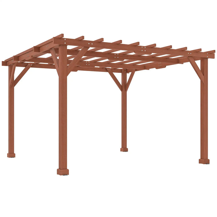 Wooden Pergola Kit with Stable Structure for Climbing Vines - Little and Giant Explorers Outsunny
