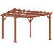 Wooden Pergola Kit with Stable Structure for Climbing Vines - Little and Giant Explorers Outsunny
