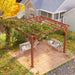 Wooden Pergola Kit with Stable Structure for Climbing Vines - Little and Giant Explorers Outsunny