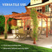 Wooden Pergola Kit with Stable Structure for Climbing Vines - Little and Giant Explorers Outsunny