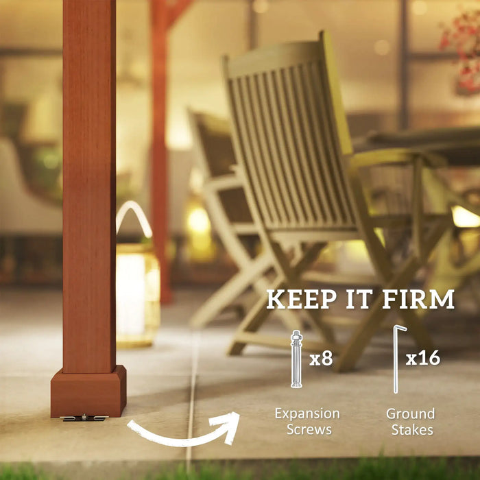 Wooden Pergola Kit with Stable Structure for Climbing Vines - Little and Giant Explorers Outsunny