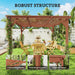 Wooden Pergola Kit with Stable Structure for Climbing Vines - Little and Giant Explorers Outsunny