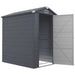 4.4FT x 6.2FT Aluminium Frame and Plastic Wall Shed with Foundation in Grey - Little and Giant Explorers Outsunny