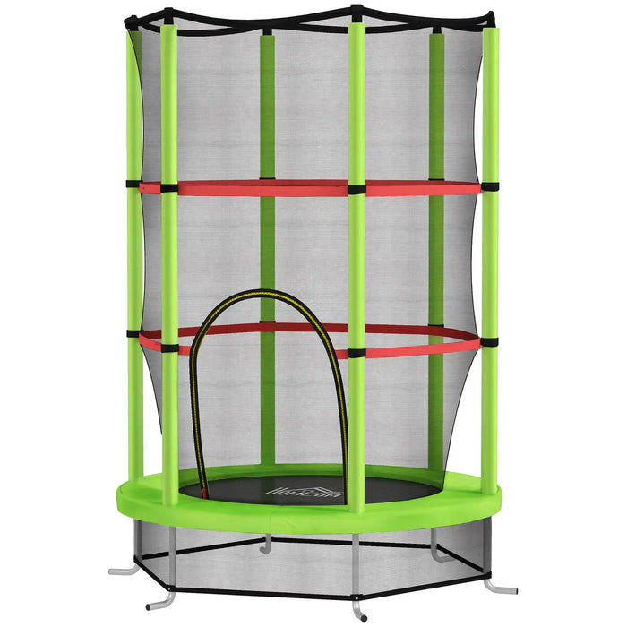 Kids Trampoline with Safety Net | Spring-Free Bungee Design - Little and Giant Explorers HOMCOM