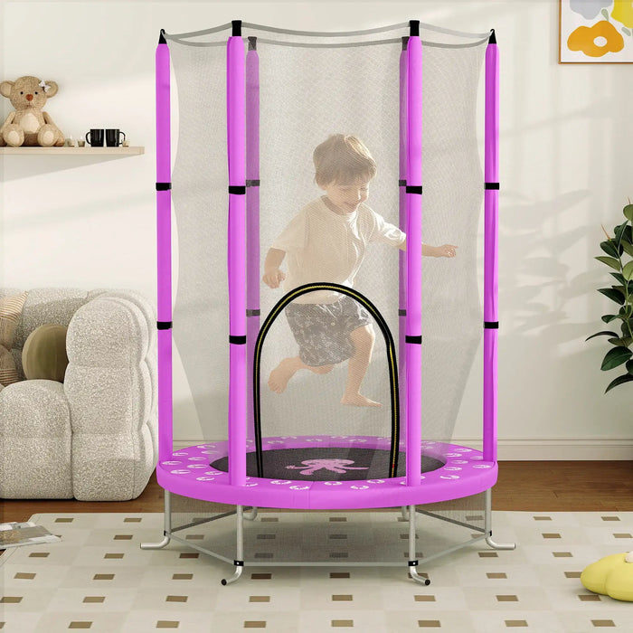 4.6FT Kids Trampoline with Safety Net | Purple with 360° Net - Little and Giant Explorers AIYAPLAY