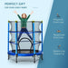 5.2FT Kids Trampoline with Safety Enclosure and Springless Design Ø140cm - Little and Giant Explorers HOMCOM