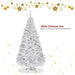 4.9ft Artificial Christmas Tree – White PVC Pine | Metal Stand - Indoor and Outdoor Use COSTWAY - Little and Giant Explorers Costway