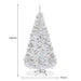 4.9ft Artificial Christmas Tree – White PVC Pine | Metal Stand - Indoor and Outdoor Use COSTWAY - Little and Giant Explorers Costway