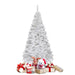 4.9ft Artificial Christmas Tree – White PVC Pine | Metal Stand - Indoor and Outdoor Use COSTWAY - Little and Giant Explorers Costway