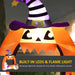 4.9FT Tall Halloween Inflatable Pumpkin Archway with Cute Ghost and LED Lights - Little and Giant Explorers Outsunny