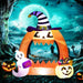 4.9FT Tall Halloween Inflatable Pumpkin Archway with Cute Ghost and LED Lights - Little and Giant Explorers Outsunny