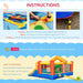 4-in-1 Bounce Castle with 2 Slides, Water Pool, 2 Trampolines and Climbing Wall with Blower - Little and Giant Explorers Outsunnny