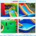 4-in-1 Bounce Castle with 2 Slides, Water Pool, 2 Trampolines and Climbing Wall with Blower - Little and Giant Explorers Outsunnny