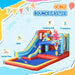 4-in-1 Bounce Castle with Slide, Trampoline and Climbing Wall with Blower - Little and Giant Explorers Outsunny