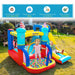 4-in-1 Bounce Castle with Slide, Trampoline, Water Pool and Climbing Wall with Blower - Little and Giant Explorers Outsunny