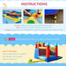 4-in-1 Bounce Castle with Slide, Water Pool or Ball Pit, Trampoline and Climbing Wall with Blower - Little and Giant Explorers Outsunny