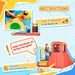 4-in-1 inflatable water park bouncy castle with slide, pool, trampoline, and climbing wall